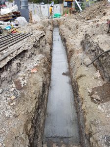 Sewer concrete encasement of Sydney Water asset