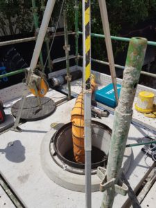 Entry to Sydney Water manhole with confined space entry procedures