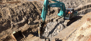 Large open trench excavation to lay Sydney Water assets