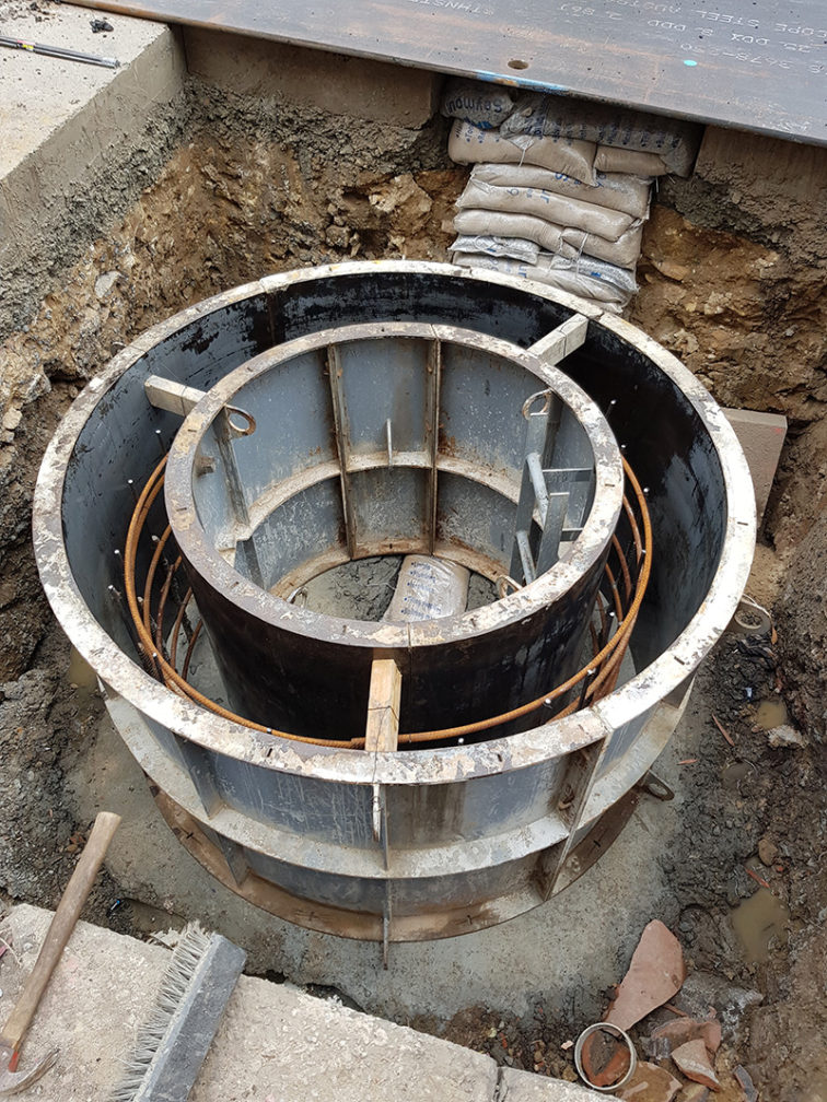 Forming the Sydney Water manhole