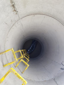 Sydney Water manhole and complying steps and benching